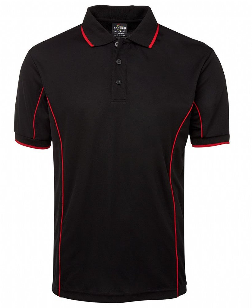 JB'S PODIUM 7PIP S/SL PIPING POLO