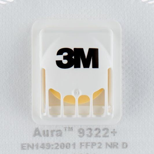 3M PARTICULATE RESPIRATOR DUST MASKS - 9322A+ P2 FLAT FOLD