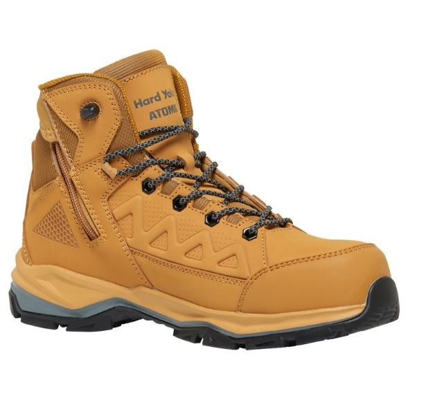 HARD YAKKA ATOMIC Y60280 LACE ZIP SIDE SAFETY BOOTS