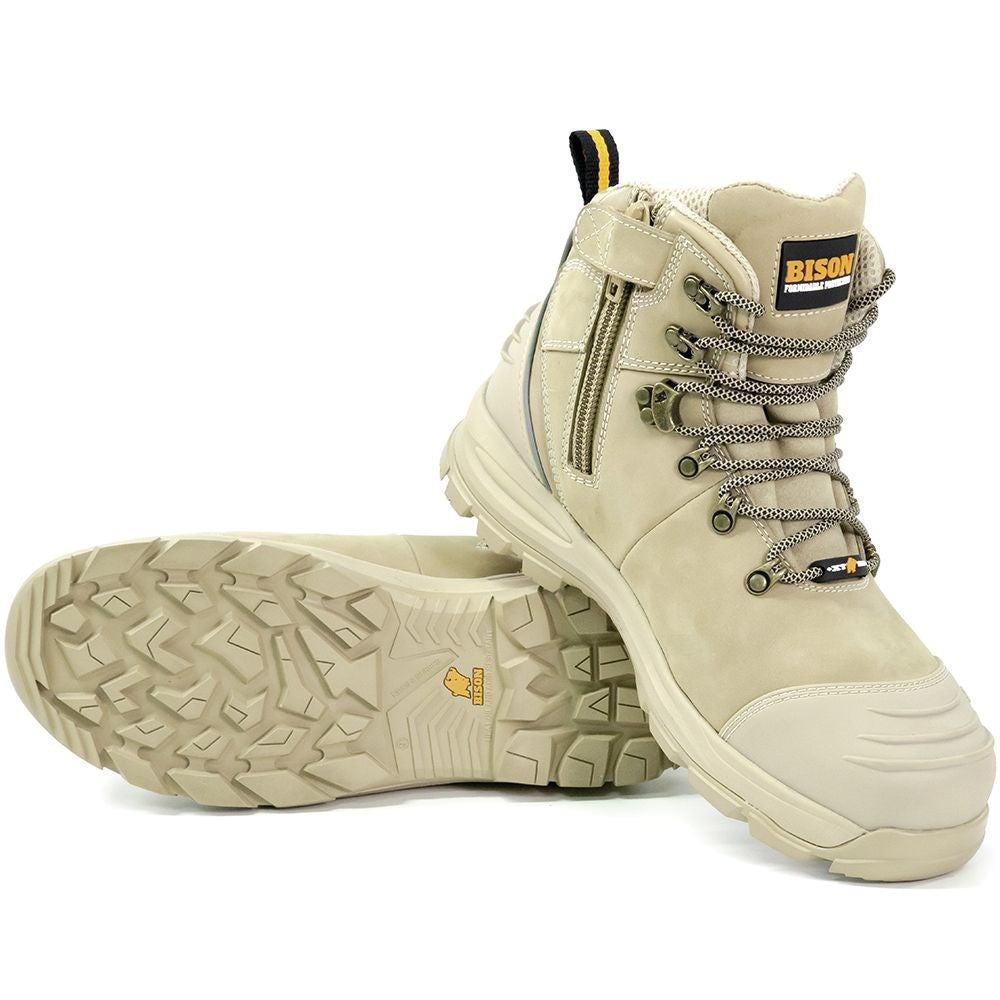 BISON XT ANKLE LACE UP SAFETY BOOT WITH ZIP