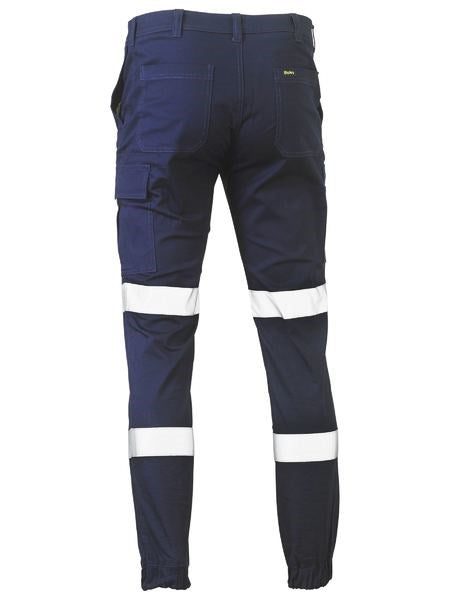 BISLEY BPC6028T REFLECTIVE BIOMOTION STRETCH COTTON DRILL CARGO PANTS-CUFFED