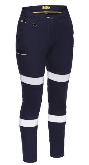 BISLEY BPL6015T WOMENS TAPED MID RISE STRETCH COTTON PANTS