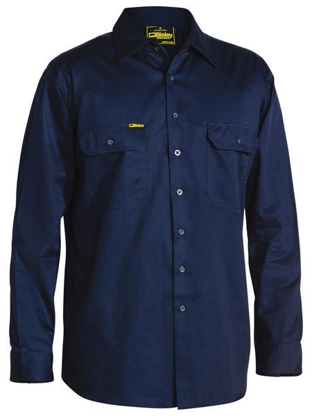 BISLEY BS6893 L/SL LIGHTWEIGHT DRILL WORK SHIRT