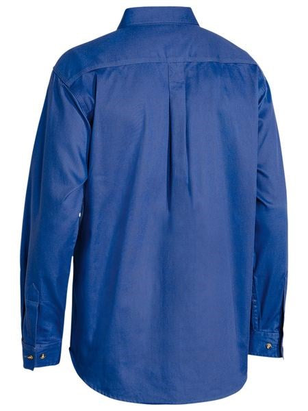 BISLEY BSC6433 L/SL CLOSED FRONT COTTON DRILL SHIRT
