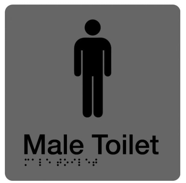 BRAILLE MALE TOILET SIGN