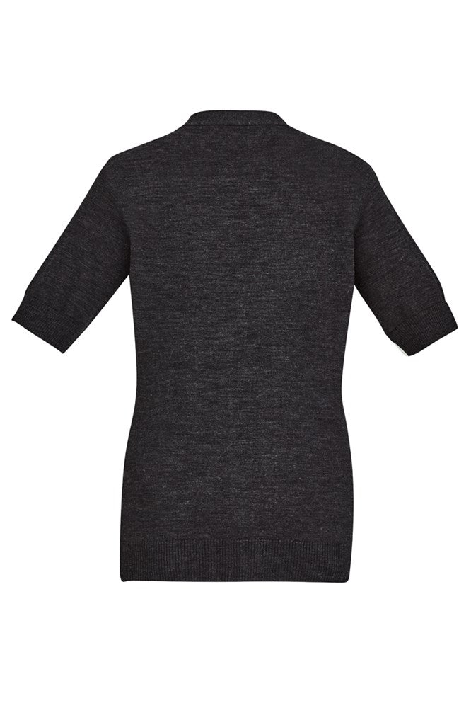 BIZ CARE CK962LC WOMENS ZIP FRONT SHORT SLEEVE CARDIGAN