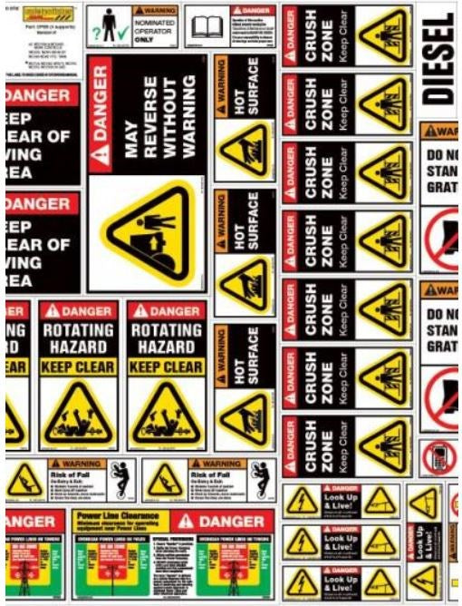 CONCRETE PUMP SAFETY STICKER KIT CPSS