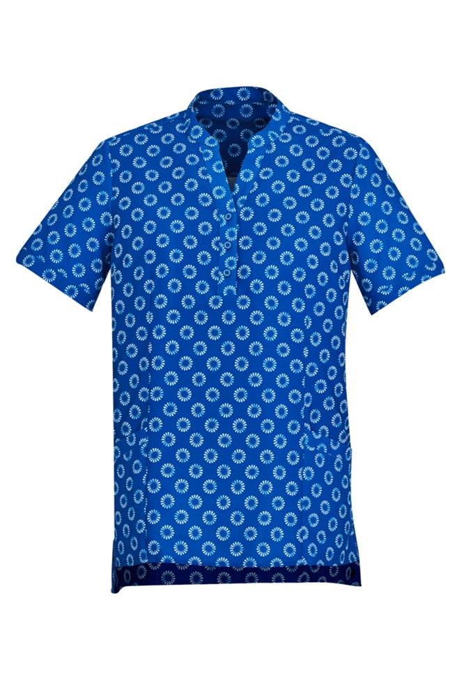 BIZ CARE CS950LS WOMENS EASY STRETCH DAISY PRINT TUNIC
