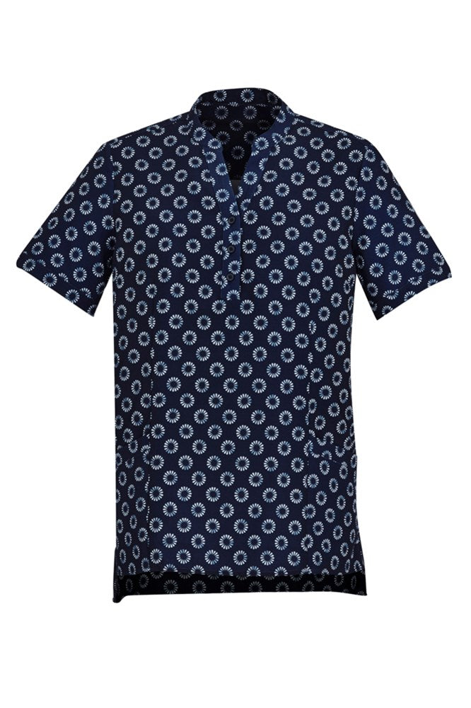 BIZ CARE CS950LS WOMENS EASY STRETCH DAISY PRINT TUNIC