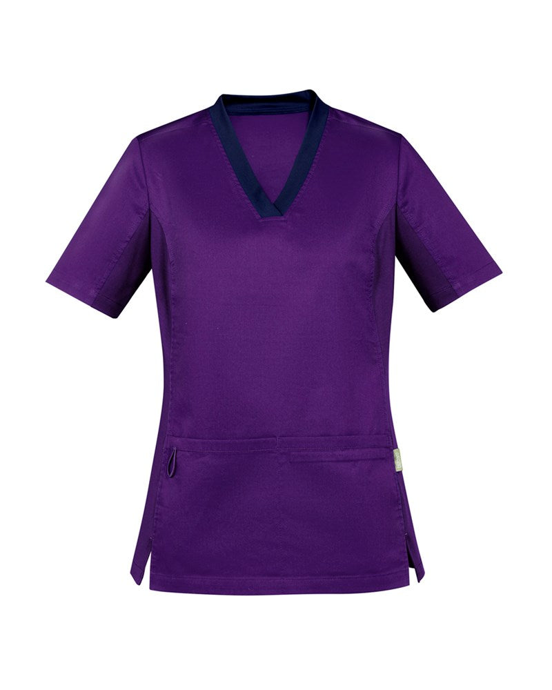 BIZ CARE CST043LS RILEY WOMENS V-NECK SCRUB TOP