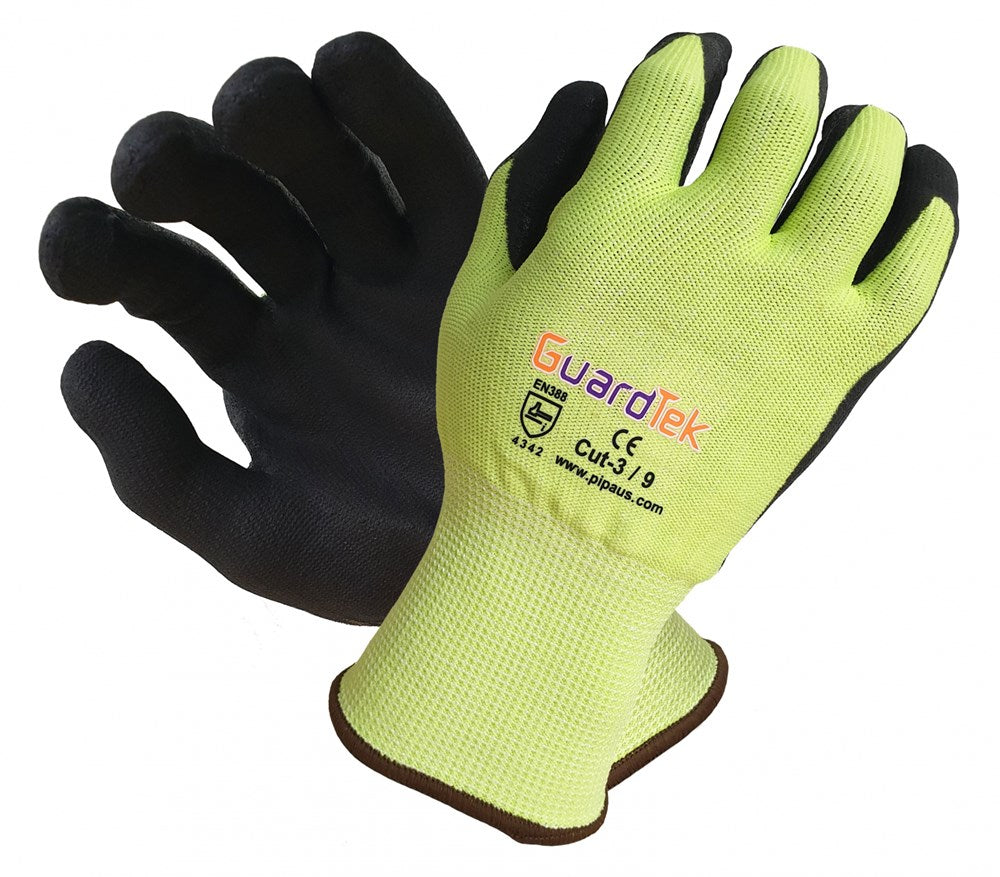 GUARDTEK CUT-3YE CUT 3 RESISTANT GLOVES