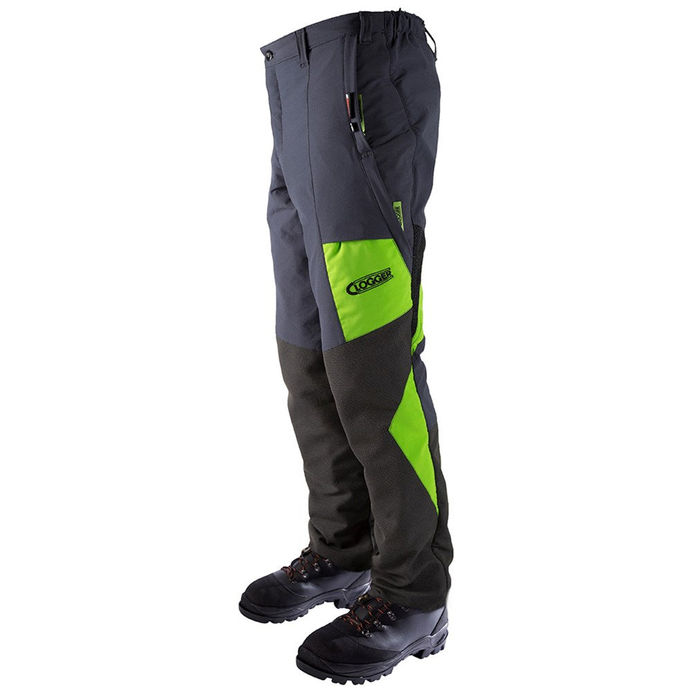CLOGGER ZERO GEN2 CHAINSAW TROUSERS MEN'S - GREEN/GREY
