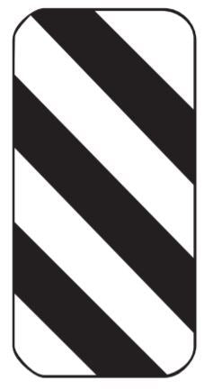 HAZARD D4-3 WIDTH HAZARD MARKER ROADSIGN - ALUMINIUM