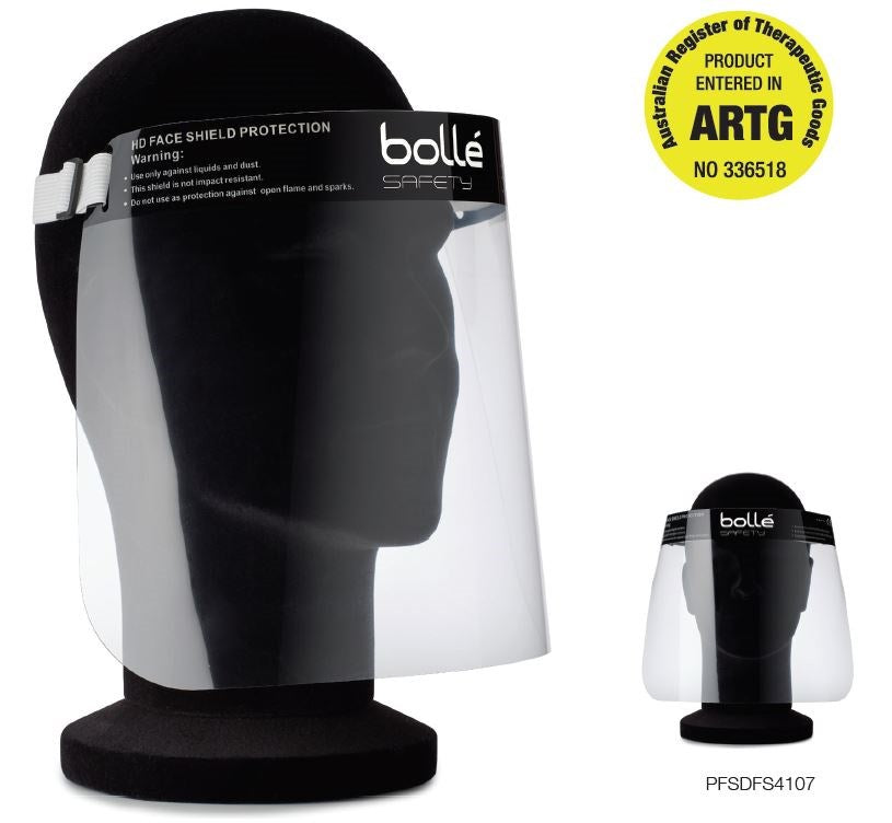 BOLLE DFS4 DISPOSABLE FACE SHIELD-VISOR + HEADBAND