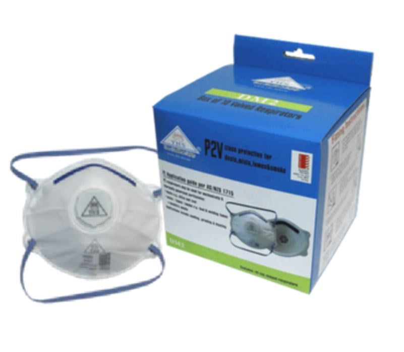 YHS DM2 P2V CUP SHAPE DUST MASKS - VALVED