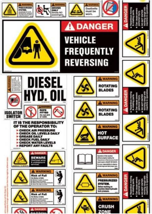 DOZER DOZSS SAFETY STICKER KIT DOZSS