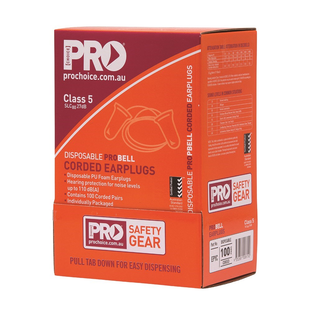 PROBELL EPYC DISPOSABLE CORDED EARPLUGS