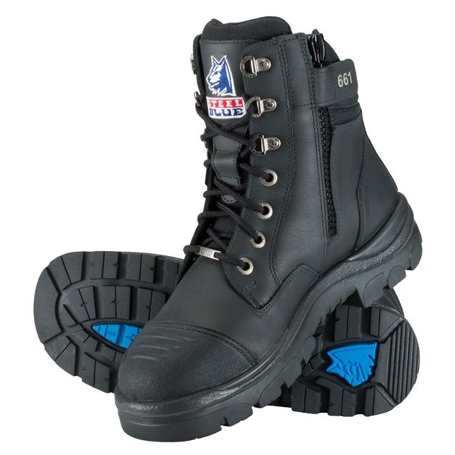 STEEL BLUE 312661 SOUTHERN CROSS ZIP SCUFF SAFETY BOOTS