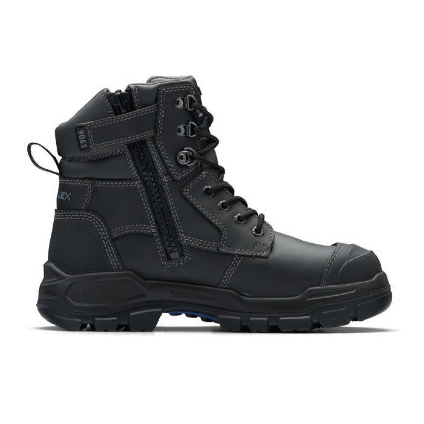 BLUNDSTONE 9061 ROTOFLEX 6" ZIP SIDE SAFETY BOOTS - RUBBER SOLE