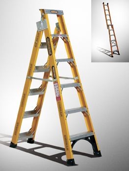 GORILLA DM006-I FIBREGLASS DUAL PURPOSE LADDER 150KG INDUSTRIAL