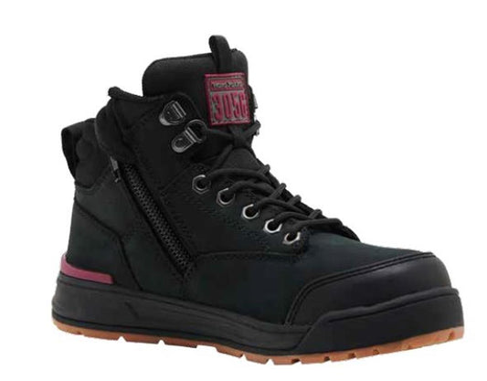 HARD YAKKA 3056 LADIES LACE ZIP SIDE SAFETY BOOTS