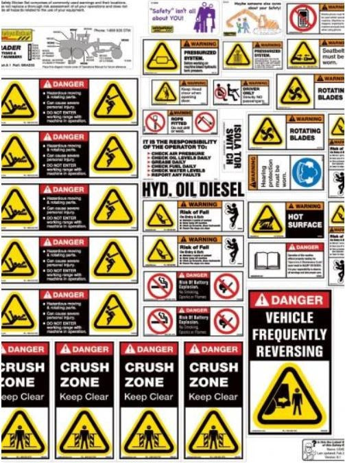 GRADER SAFETY STICKER KIT GRADSS