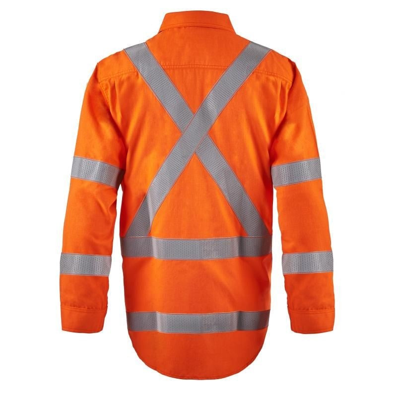 NCC FLAMEBUSTER FSV028 L/SL REFLECTIVE FR/ARC RATED X BACK SHIRT