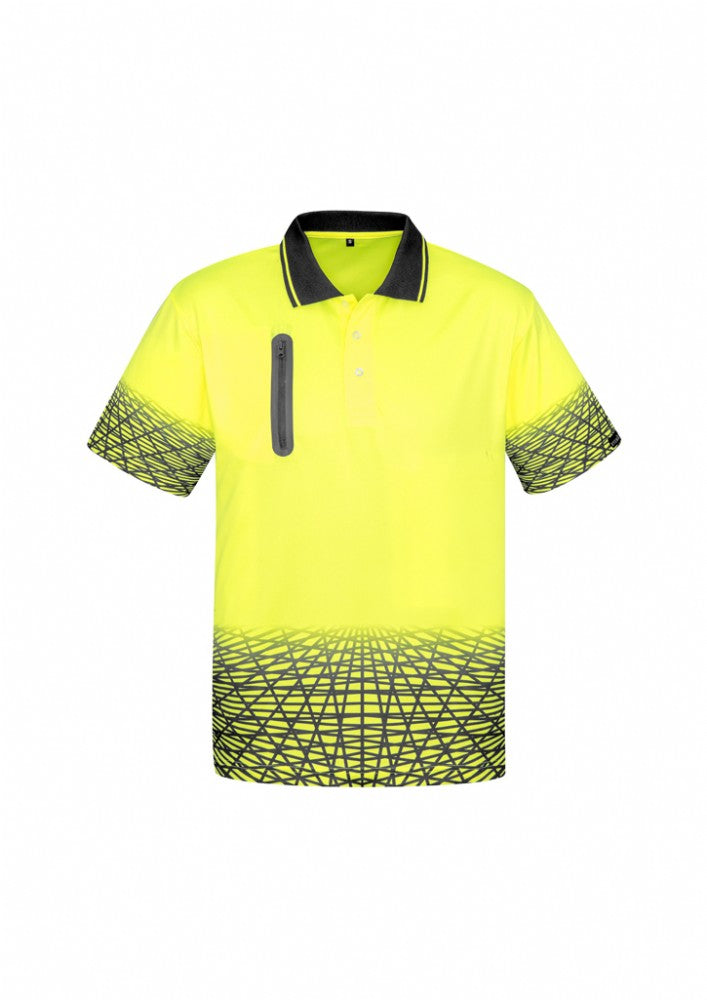 SYZMIK ZH300 HI VIS MENS TRACKS S/SL POLO