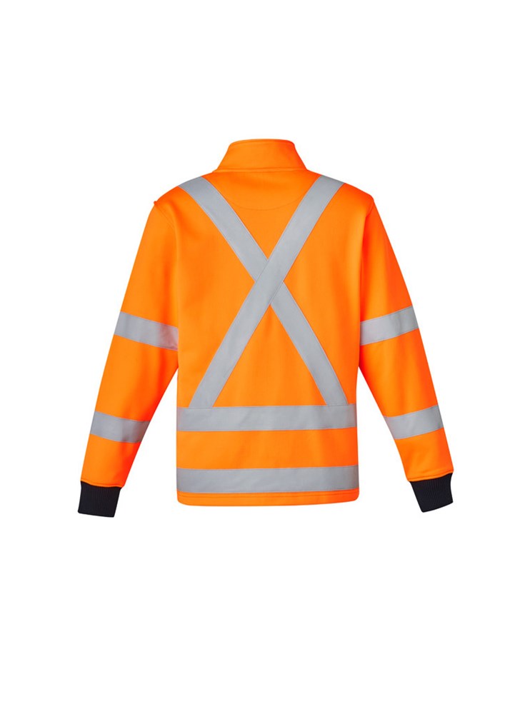 SYZMIK ZT660 HI VIS REFLECTIVE 1/2 ZIP  X BACK RAIL PULLOVER