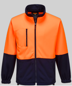 PRIME MOVER MH315 HI VIS FULL ZIP WATER REPELLANT BRUSH FLEECE JACKET