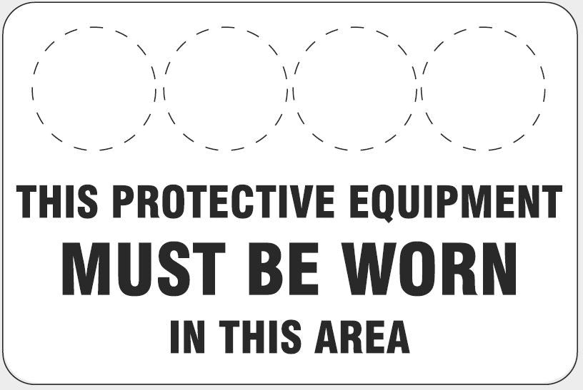 MANTADORY MULTI SIGN - THIS PROTECTIVE EQUIPMENT MUST BE WORN IN THIS AREA