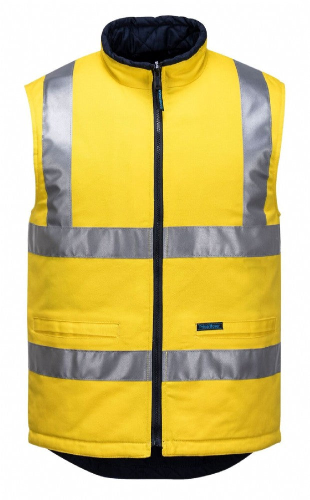PORTWEST MV278 REFLECTIVE HIVIS 100% COTTON REVERSIBLE VEST