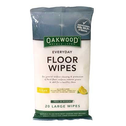 OAKWOOD EVERYDAY FLOOR WIPES - 20PK