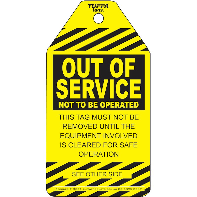 TUFFA OS01 OUT OF SERVICE TAGS