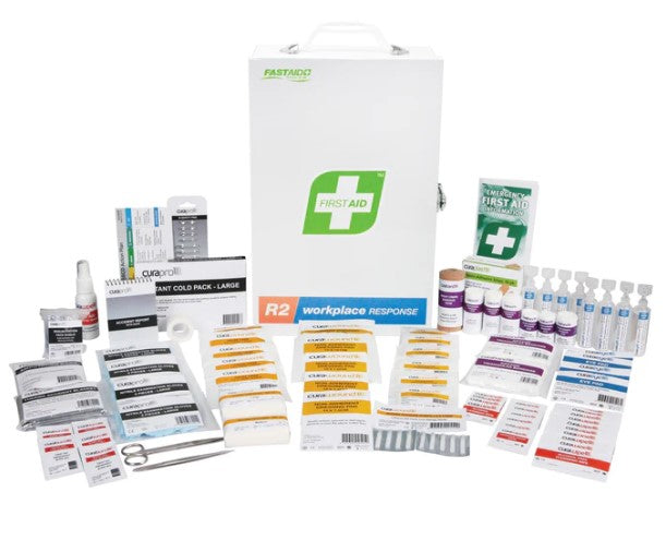 FASTAID FAR210 FIRST AID KIT - R2 - WORKPLACE RESPONSE KIT - METAL WALL MOUNT