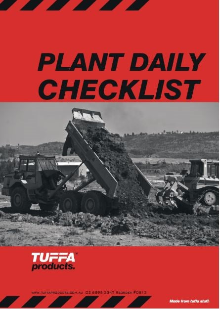 PLANT DAILY CHECKLIST BOOK