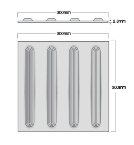 NAVIGATE POLY TACTILE DIRECTIONAL TILE-SELF ADHESIVE