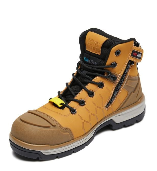 KING GEE K27115 QUANTUM SAFETY BOOTS - ZIP SIDE