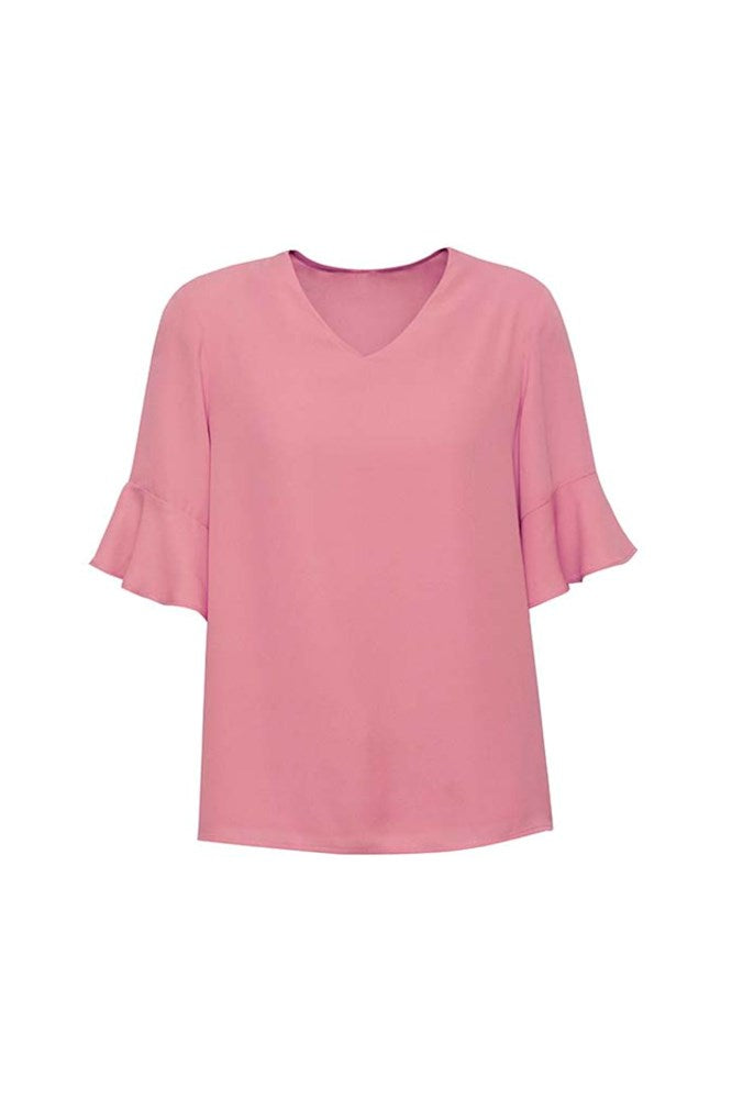 BIZ CORPORATES RB966LS WOMENS ARIA FLUTED SLEEVE BLOUSE