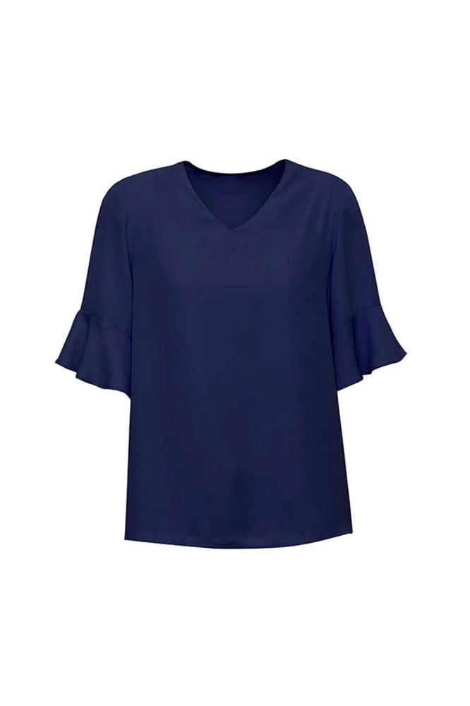 BIZ CORPORATES RB966LS WOMENS ARIA FLUTED SLEEVE BLOUSE