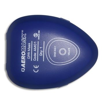 CPR MASK, RCF050, POCKET SIZE IN PLASTIC CLAM SHELL CASE WITH OXYGEN PORT