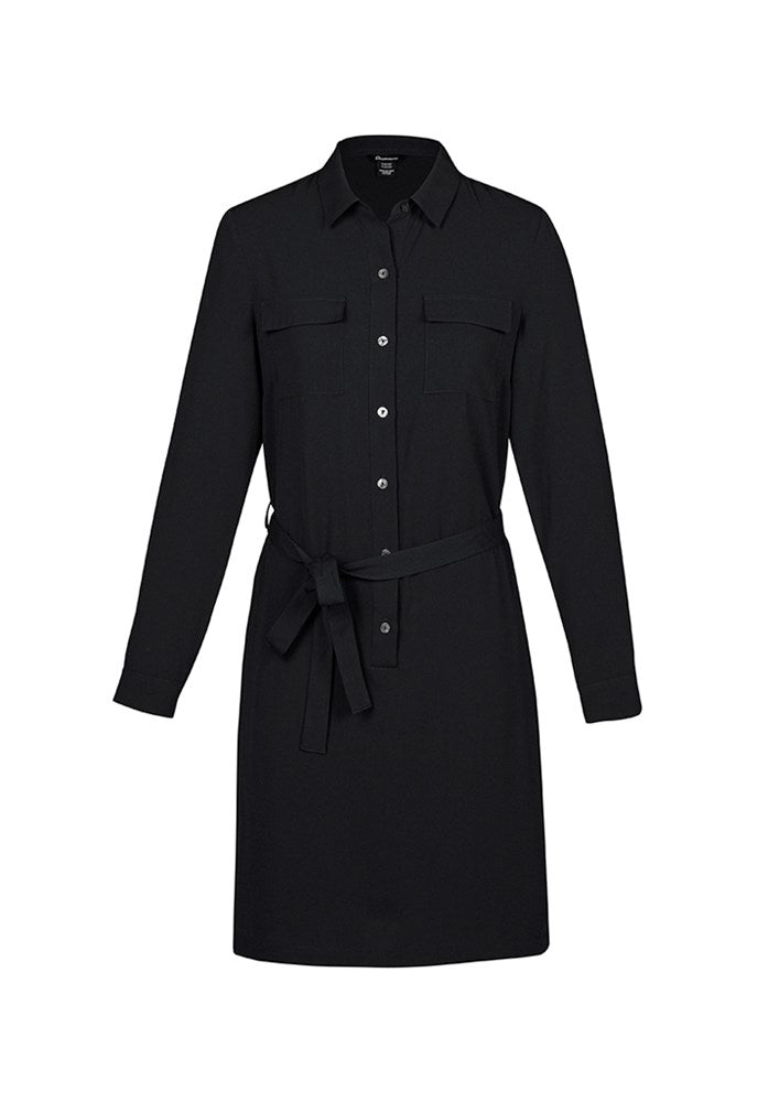 BIZ CORPORATES RD069L WOMENS CHLOE GEORGETTE SHIRT DRESS