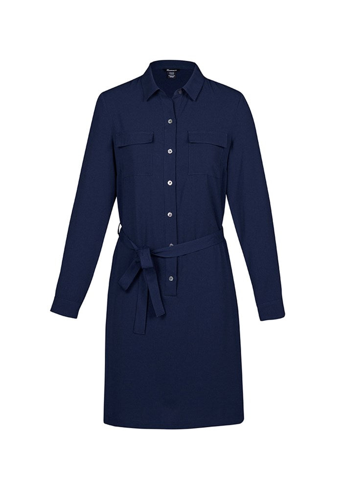 BIZ CORPORATES RD069L WOMENS CHLOE GEORGETTE SHIRT DRESS