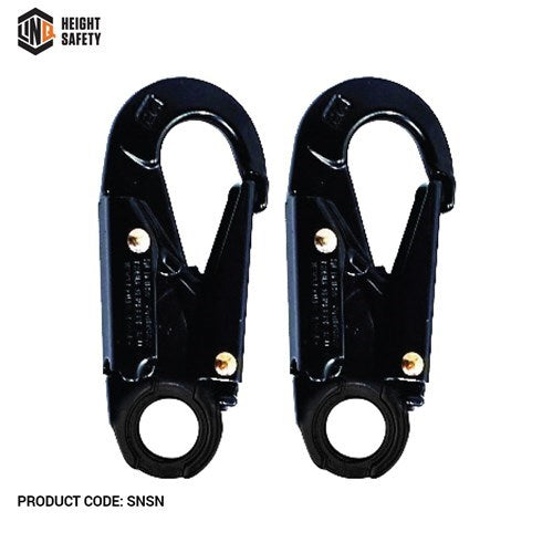 LINQ RLO1SNSN 2M SHOCK ABSORBING ROPE LANYARD SINGLE LEG; 2 x SNAP HOOKS