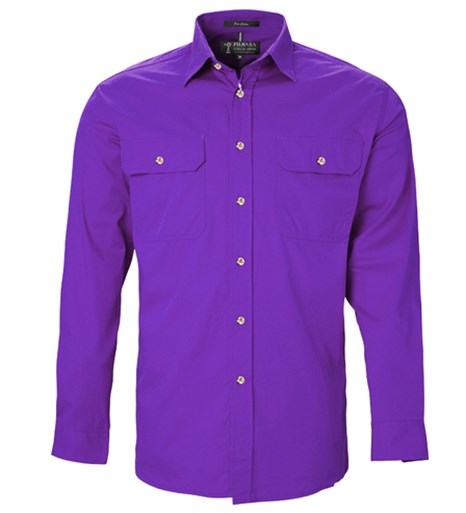 PILBARA RM500BT L/SL OPEN FRONT SHIRT
