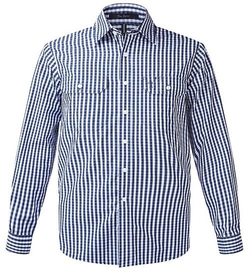 PILBARA RMPC004 MENS FRONT FLAP DUAL POCKET CLASSIC FIT L/SL SHIRT
