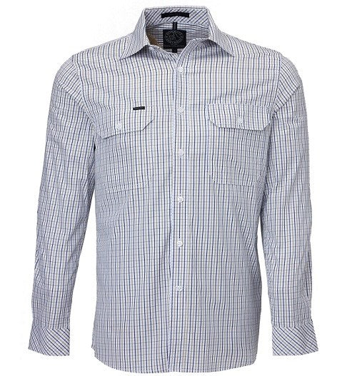 PILBARA RMPC011 MENS FRONT FLAP DUAL POCKET CLASSIC FIT L/SL SHIRT