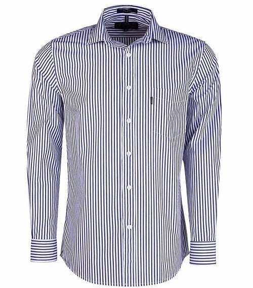 PILBARA RMPC012 MENS COTTON STRIPE L/SL SHIRT