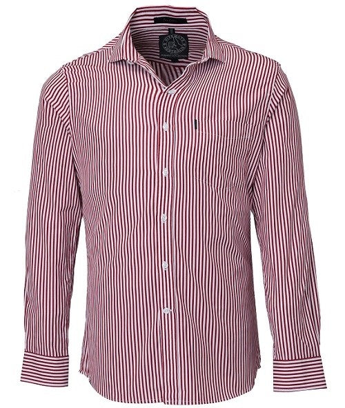 PILBARA RMPC012 MENS COTTON STRIPE L/SL SHIRT