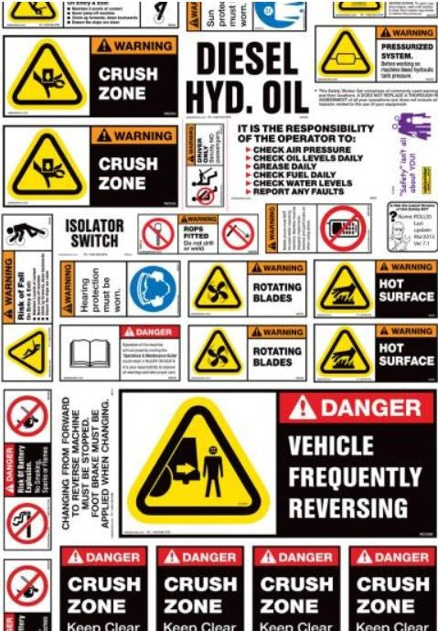 ROLLER SAFETY STICKER KIT ROLSS